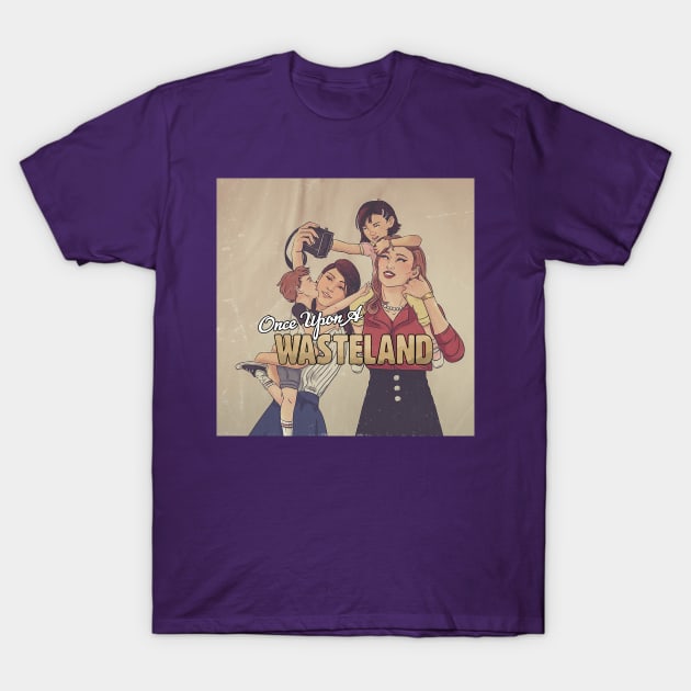 Beth & Odessa's Family Portrait (Square, Aged) T-Shirt by Once Upon a Wasteland